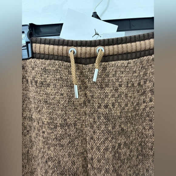 New $175 Air Jordan Flared Knit Pants Archaeo Brown FZ4201-223 Womens Medium - Picture 3 of 6